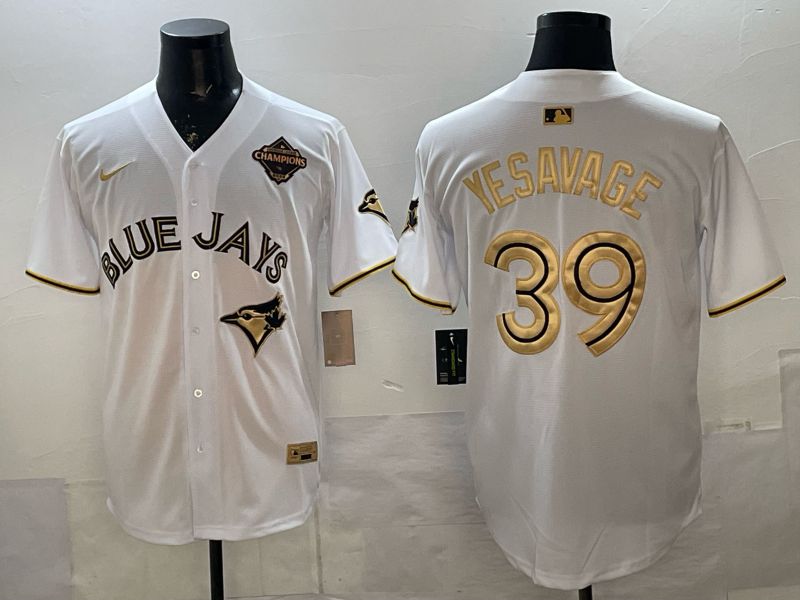 Men Toronto Blue Jays #39 Yesavage White Gold 5th Throwback 2026 Nike MLB Jersey style 01->toronto blue jays->MLB Jersey